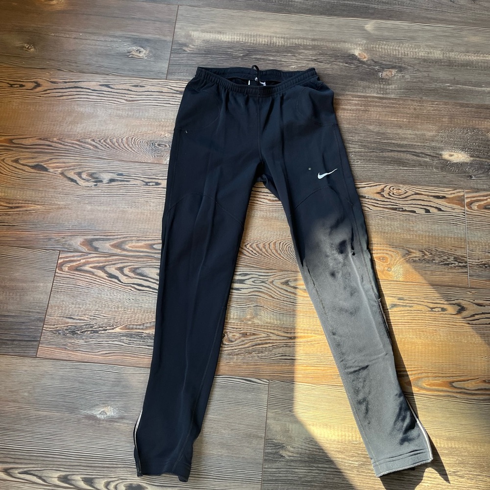 Nike Black Performance Training Tights with White Swoosh